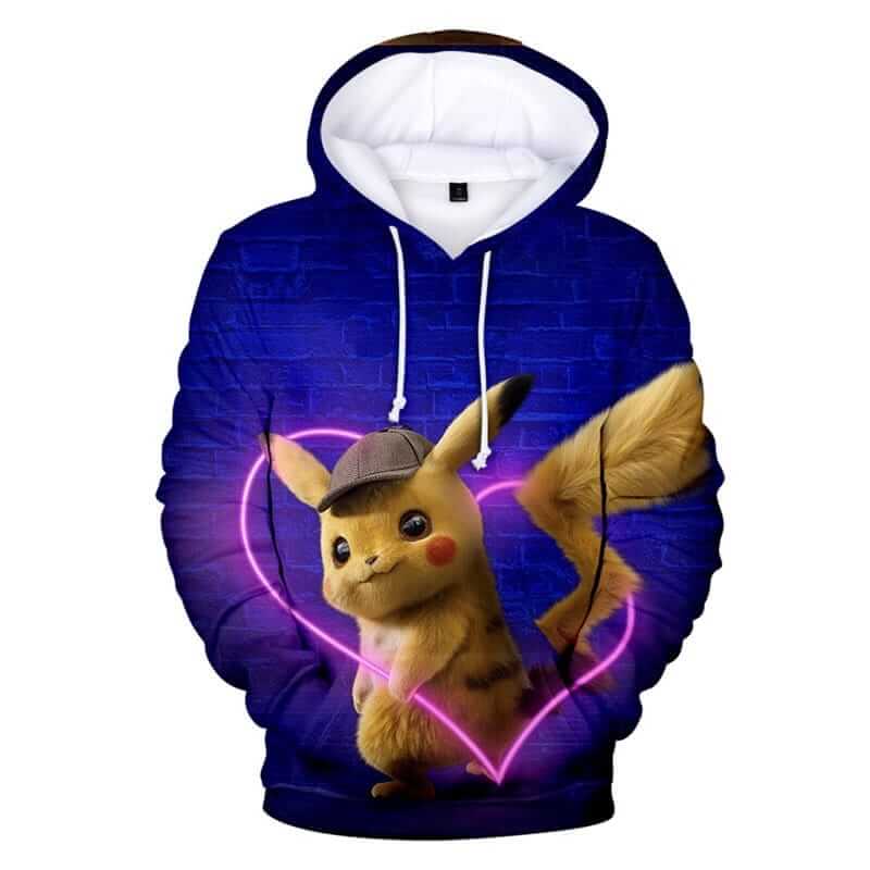 Felpa Detective Pikachu Cuore Felpa Detective Pikachu Cuore
