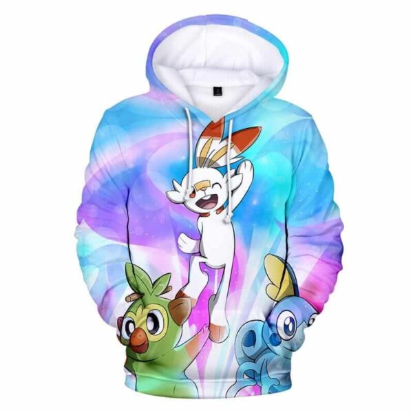 Felpa Pokémon Spada e Scudo Iniziali