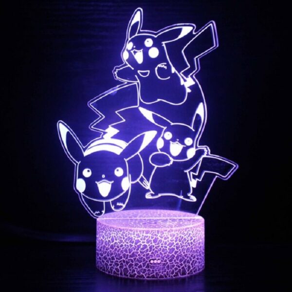Lampada Pokemon Tripla Pikachu