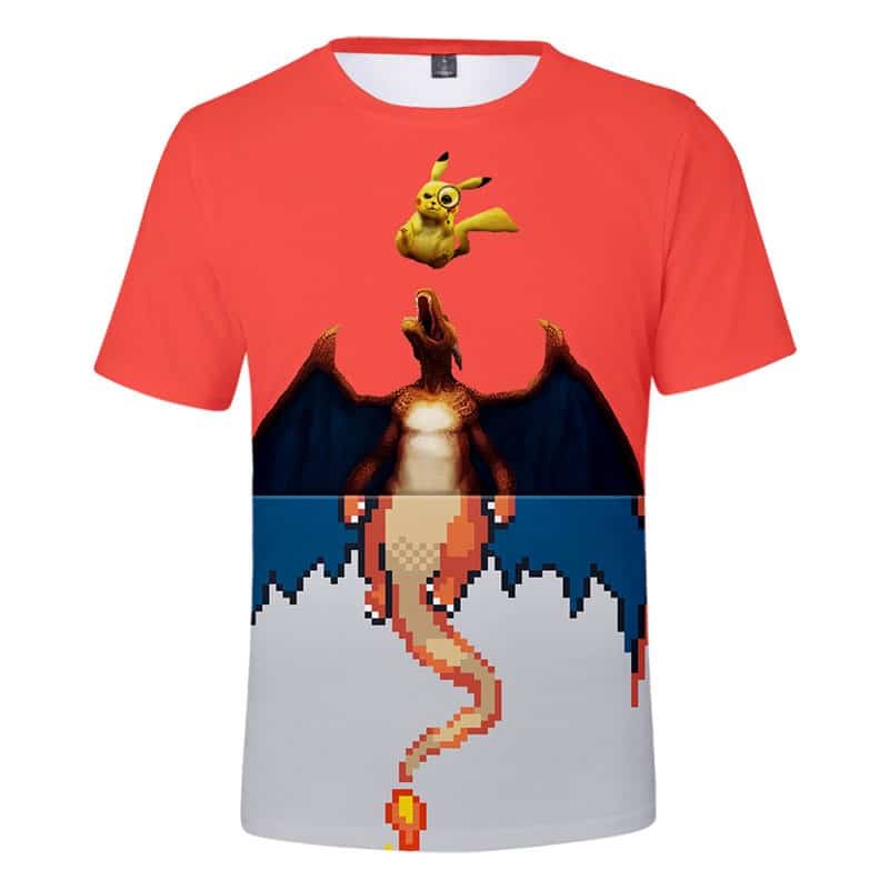 Maglietta Pikachu e Charizard Maglietta Pikachu e Charizard