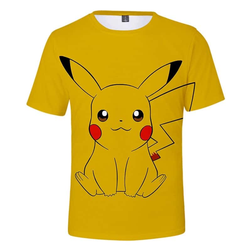 Maglietta Pikachu Seduto Maglietta Pikachu Seduto