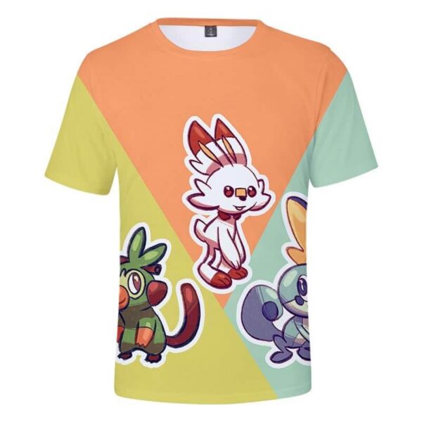 Maglietta Sobble Scorbunny Grookey