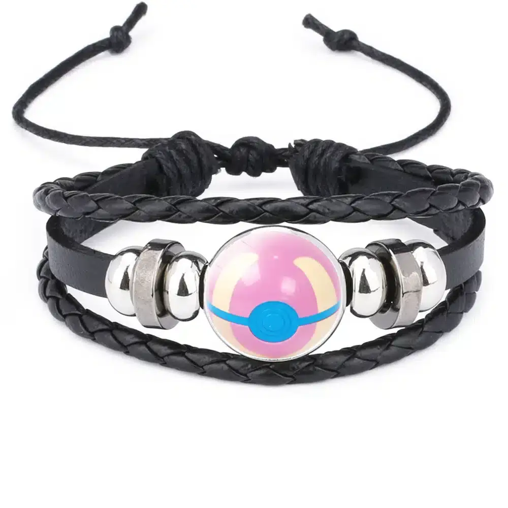 Bracciale Pokéball rosa Bracciale Pokéball rosa